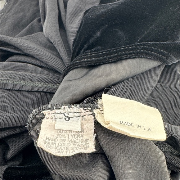 Vintage Y2K Elisabetta Rogiani Whimsigoth Velvet Mesh Peekaboo Illusion Dress - Picture 10 of 16